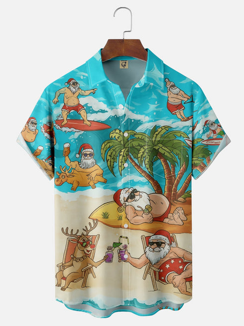 Men's Christmas Funny Graphic Short Sleeve Hawaiian Shirt